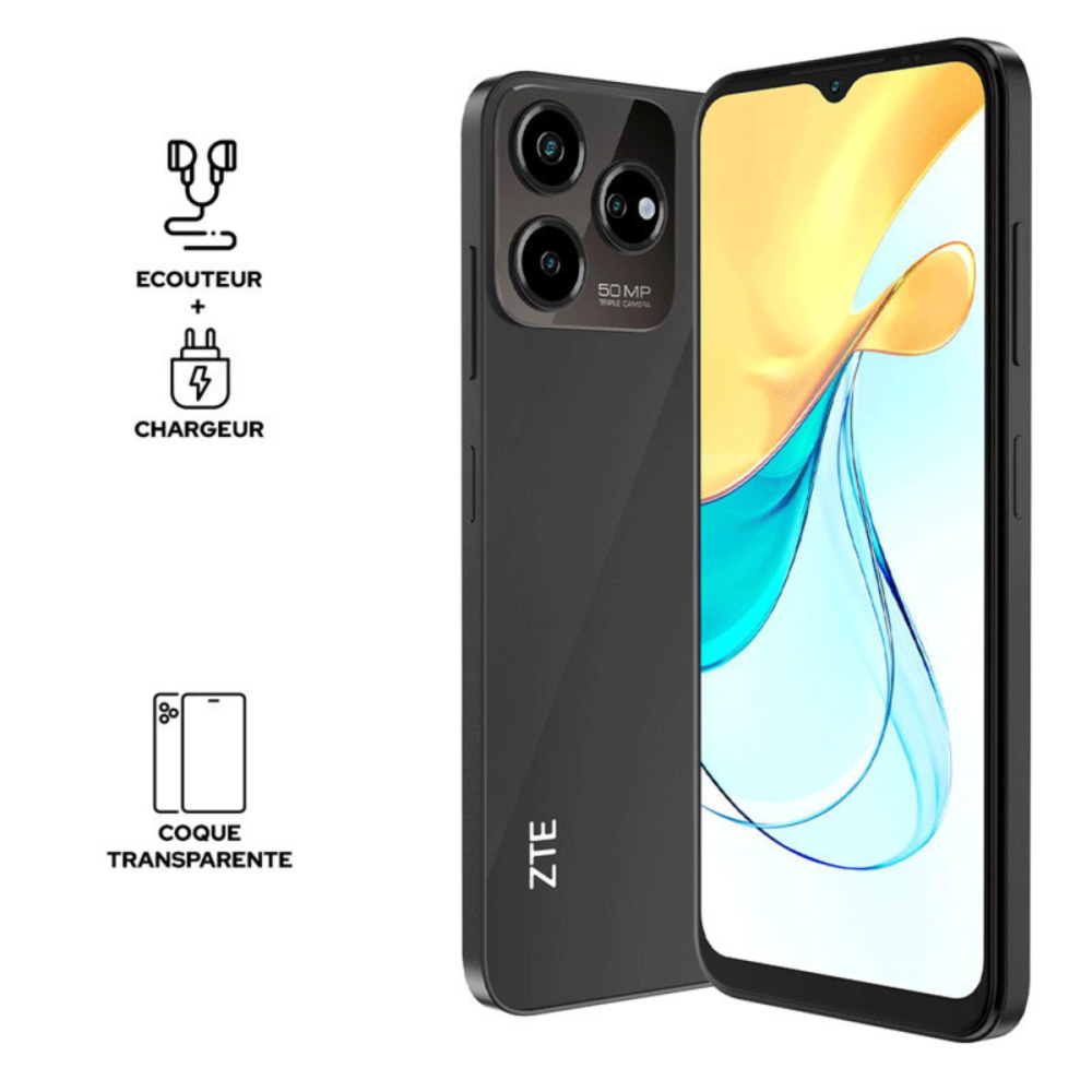 Smartphone ZTE V50 DESIGN 4G / 8 Go / 128 Go / Noir