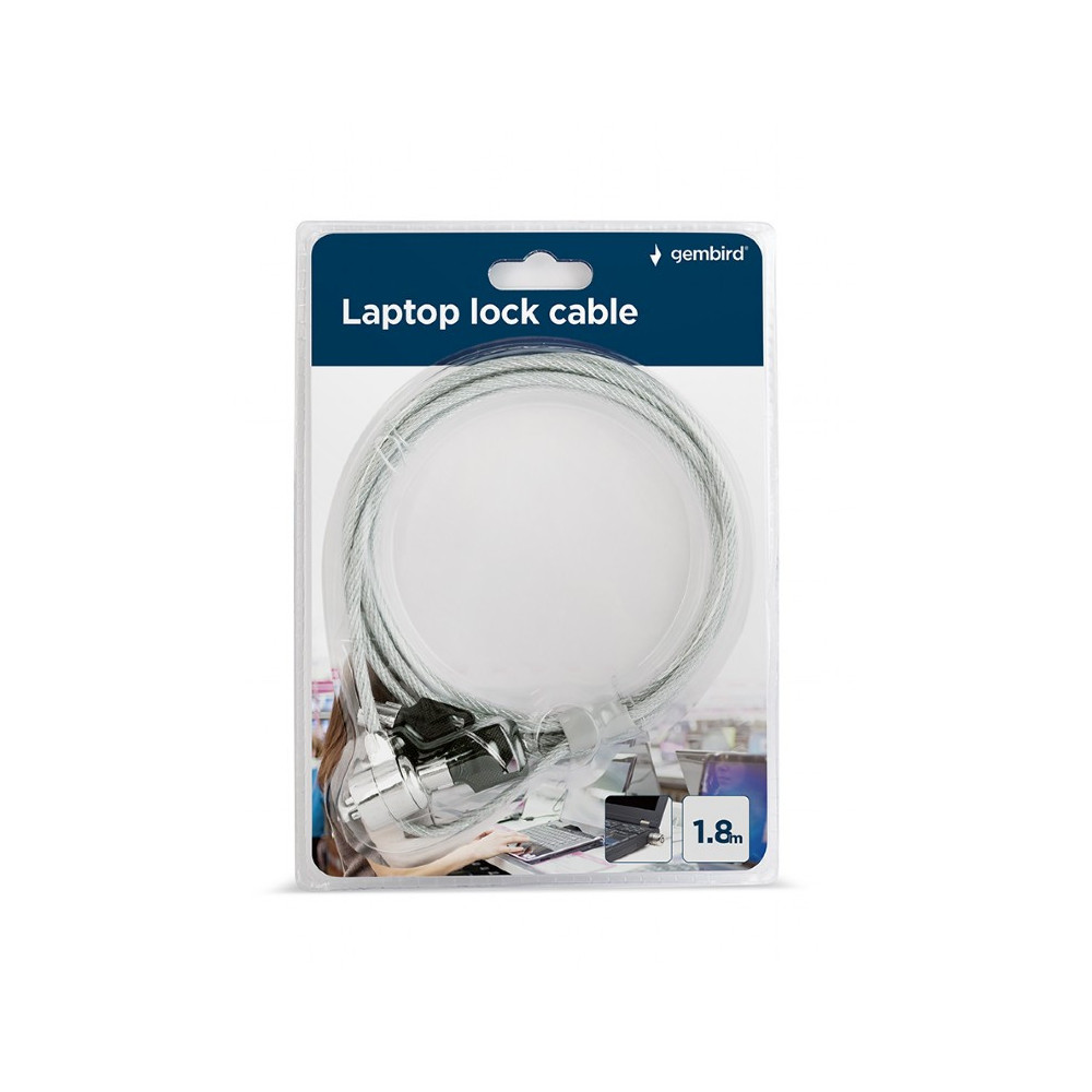 Câble antivol GEMBIRD Pour Ordinateur Portable / 1.8M