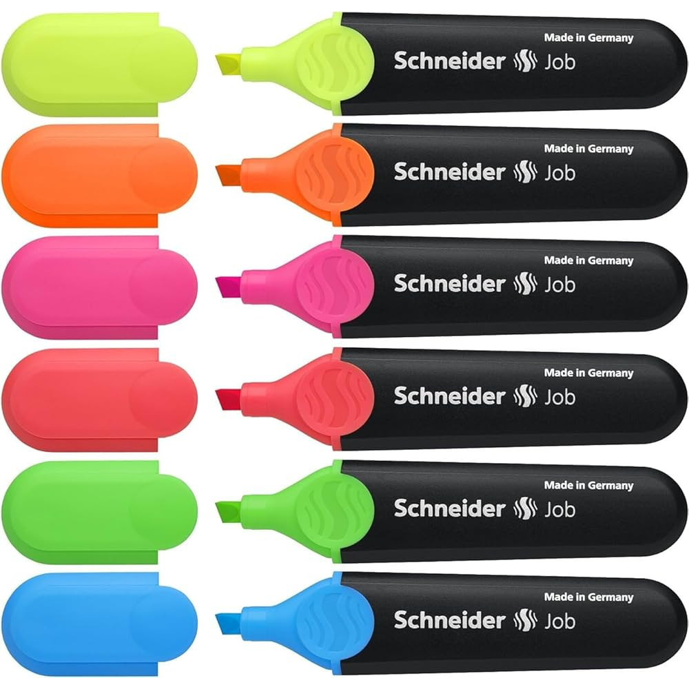 POCHETTE DE 6 SURLIGNEURS SCHNEIDER FLUO JOB 150