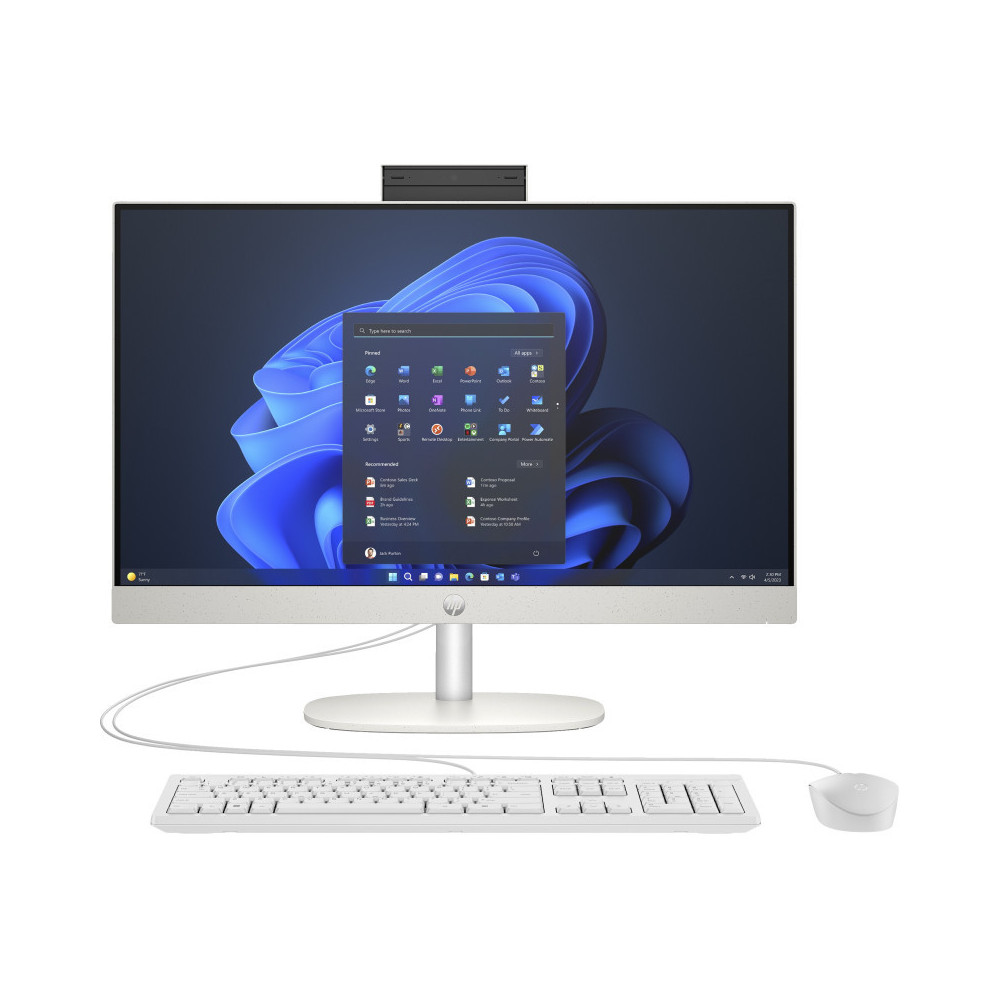 PC DE BUREAU ALL IN ONE HP PROONE 240 G10  i3-N300 8GO 256GO SSD / Blanc