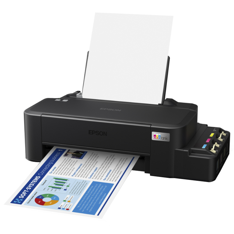 Imprimante À Réservoir Intégré Couleur Epson EcoTank  L121 + 4 Bouteilles D'encre  + 1 Bouteille d'encre Epson Noir offerte   + Cadeau surprise