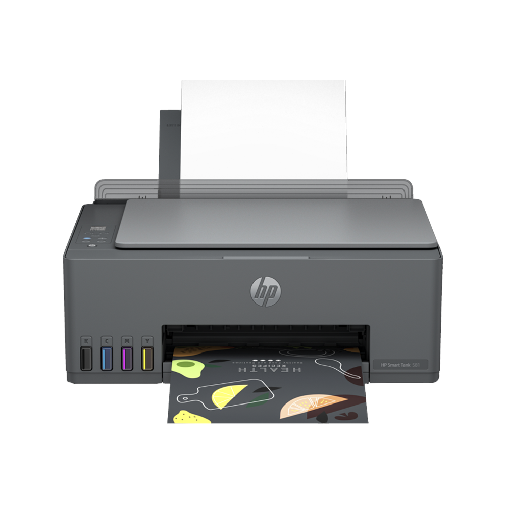 Imprimante HP 3en1 SMART TANK 581 COULEUR / WI-FI + 4 Bouteilles d'encre HP Incluses
