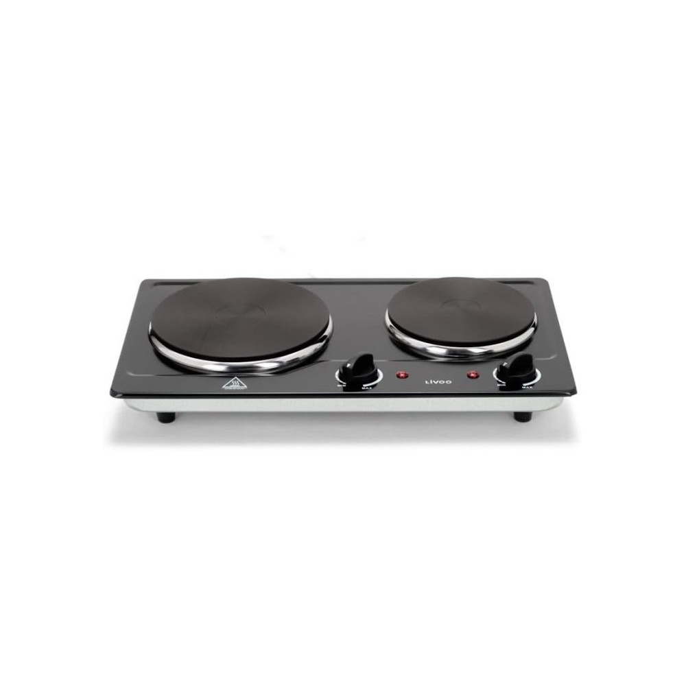 Plaque de cuisson double encastrable Livoo DOC168N / 2500 W / Noir