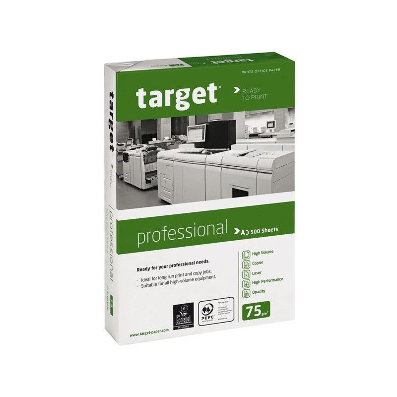 Rame papier Target A3 75g/m² Extra Blanc