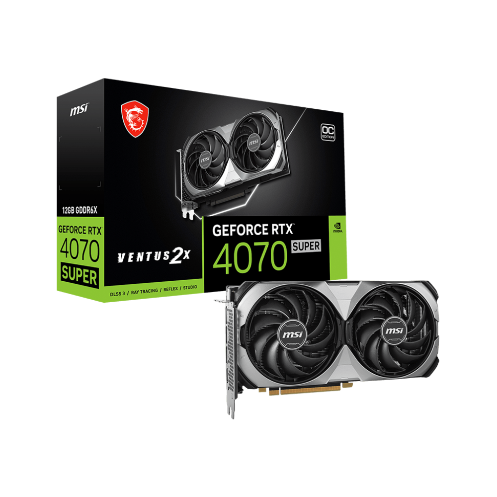Carte graphique MSI NVIDIA GeForce RTX 4070 SUPER VENTUS 2X OC / 12G GDDR6X