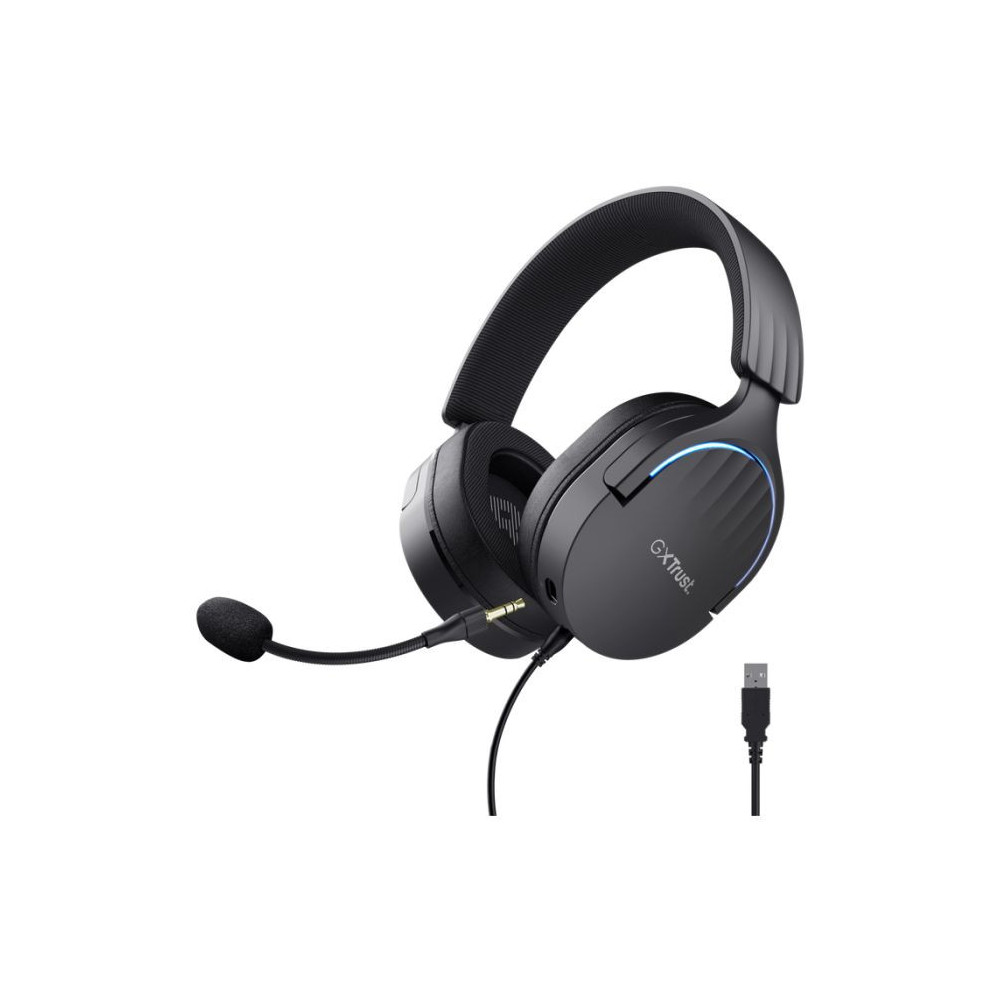 MICRO CASQUE GAMER FILAIRE TRUST GXT 490 FAYZO USB 7.1 / Noir