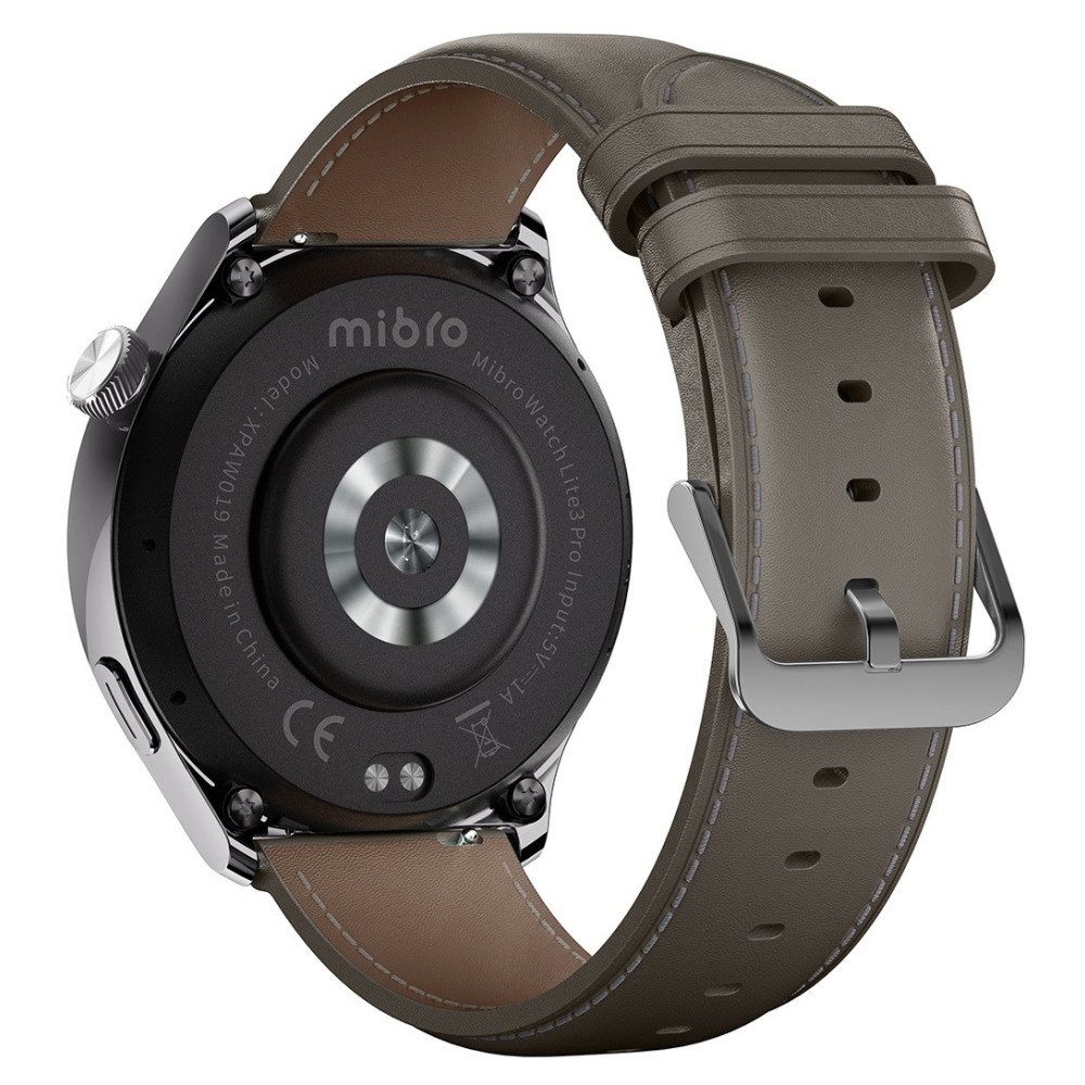 Montre connectée Mibro Lite 3 Pro 22mm / Gris Avec Casque Bluetooth P9 Offert + STRAP-MIBRO-LITE3-BROWN GRATUIT