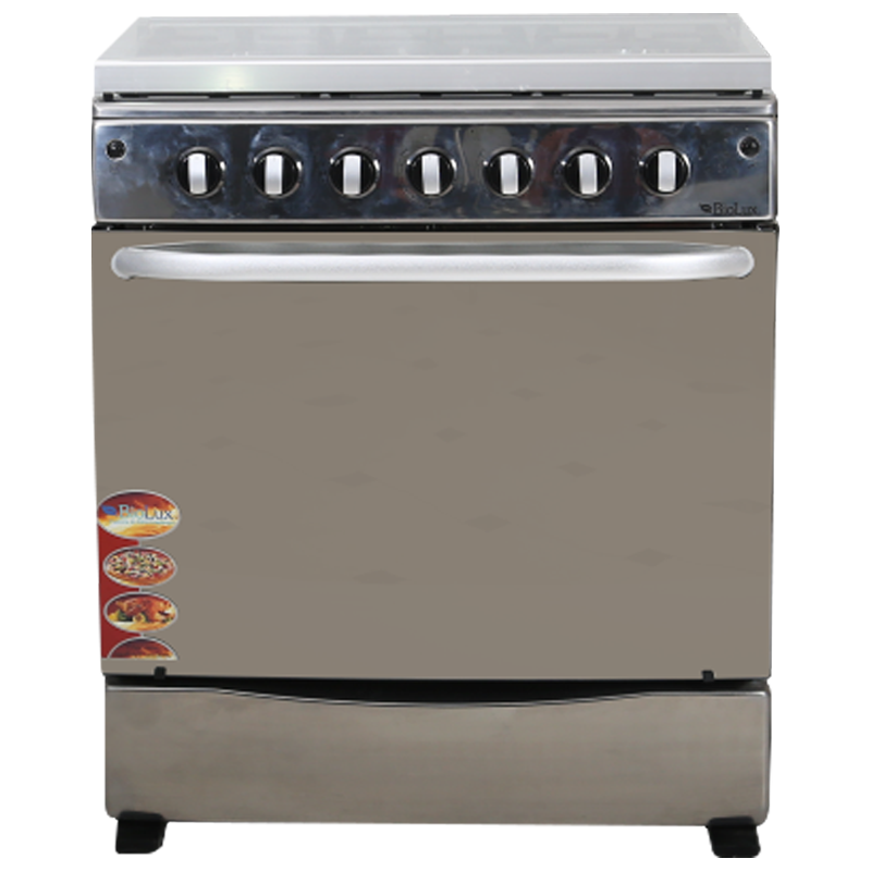 Cuisinière BIOLUX 76cm 5 Feux à Gaz GPL Tourne Broche Inox / M7656XTBA