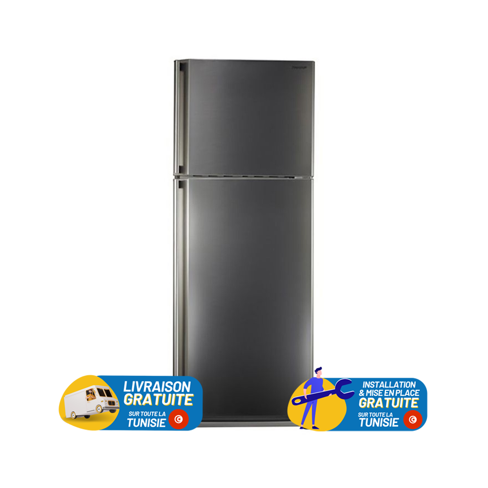 Réfrigérateur Sharp No Frost Double portes 425 Litres / inox