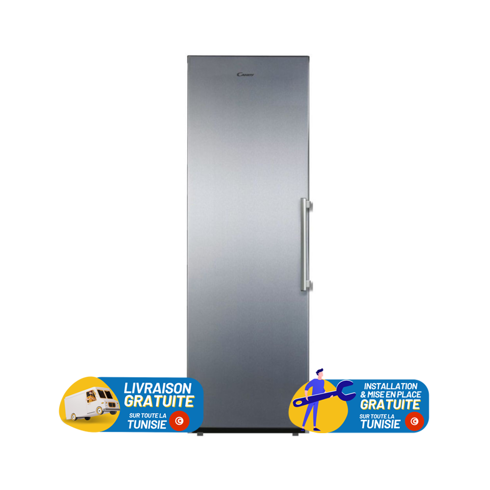 Congélateur armoire Candy CFF1864XM/N / 271 L / Inox + Livraison + Mise en Place Gratuites