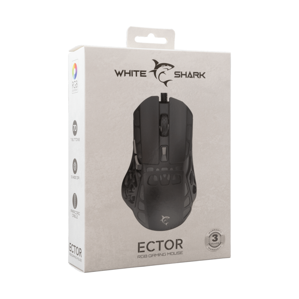 Souris Gaming White Shark  GM-5016 / 12 400 DPI /  Noir
