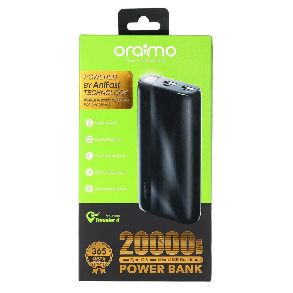 Power Bank ORAIMO OPB-P204D 20000 mAh - Noir
