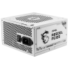 Boîte d'alimentation MSI MAG A850GL PCIE5 100% modulaire / 80 PLUS Gold / 850 W / WHITE