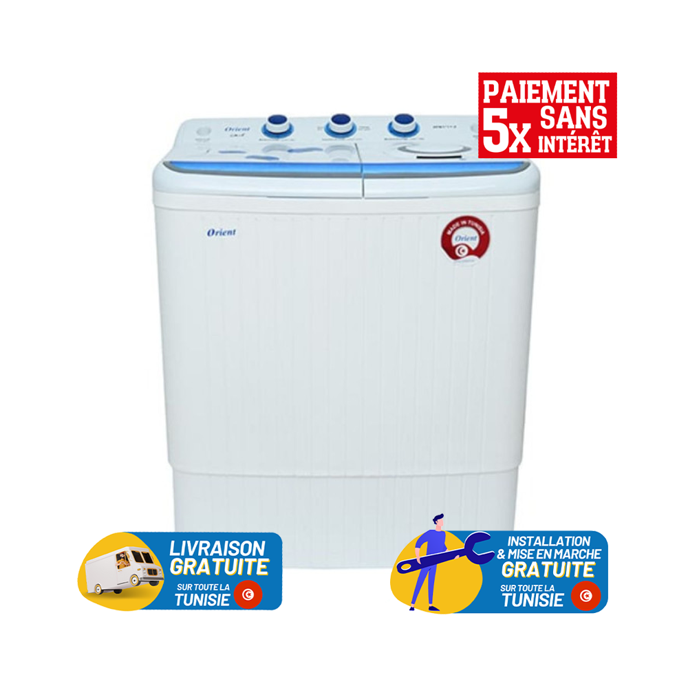 Machine à laver semi automatique Orient 11 Kg / Blanc