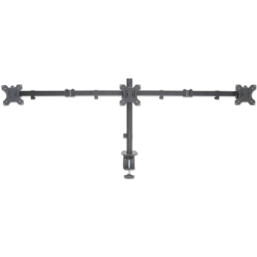 Support universel Manhattan pour 3 écrans avec bras mobiles à double articulation / 13" à 27"