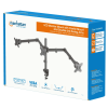 Support universel Manhattan pour 3 écrans avec bras mobiles à double articulation / 13" à 27"