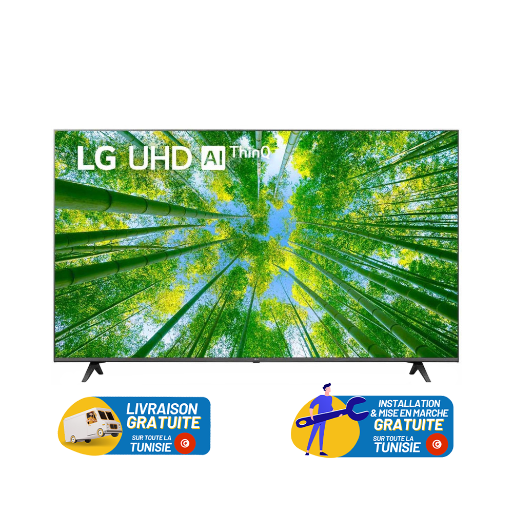 TV LG UHD 4K 55" UQ8000 Smart TV avec AI ThinQ