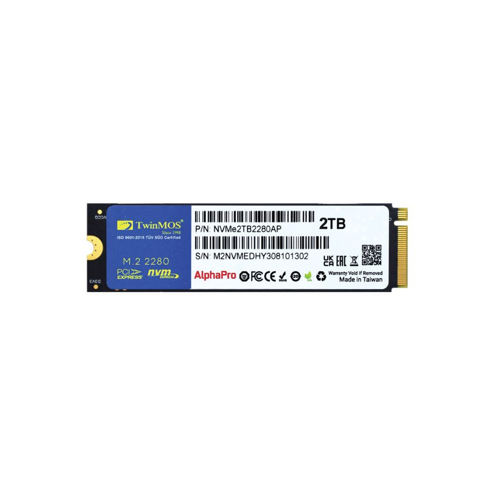 DISQUE DUR INTERNE TWINMOS ALPHAPRO NVME 2TO SSD M.2 PCIE
