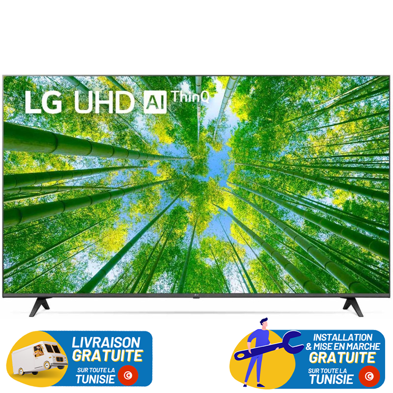 TV LG UHD 4K 65" UQ8000 Smart TV avec AI ThinQ