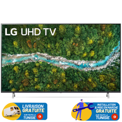 TV LG 65" UHD 4K Série UP77 / Smart Tv / Wifi / Récepteur intégré