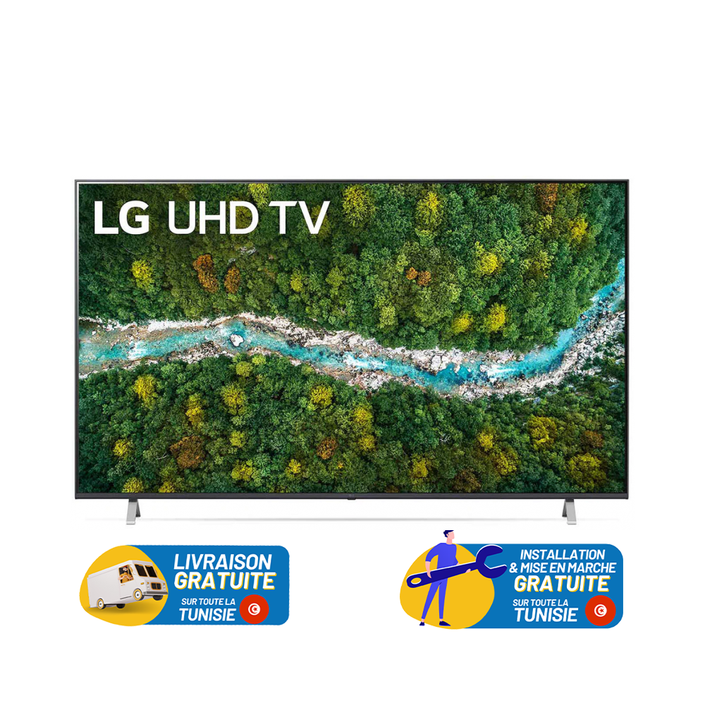 TV LG 65" UHD 4K Série UP77 / Smart Tv / Wifi / Récepteur intégré