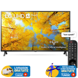 TV LG UHD 4K 55" UQ75006 Smart TV avec AI ThinQ