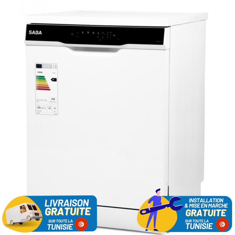 Lave vaisselle SABA 12 Couverts / Blanc