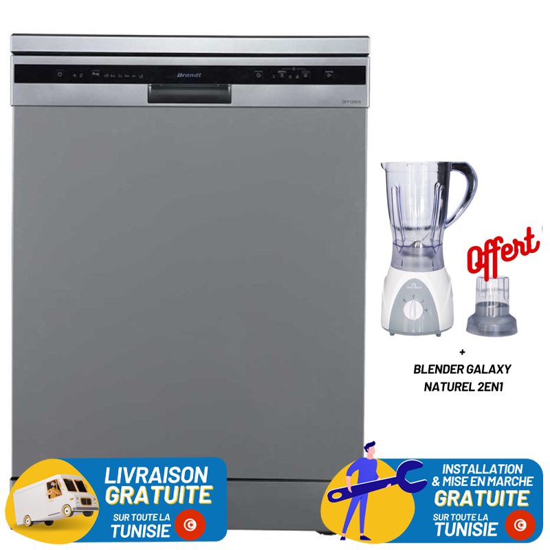 Lave Vaisselle BRANDT DFP129DS / 12 Couverts / Silver