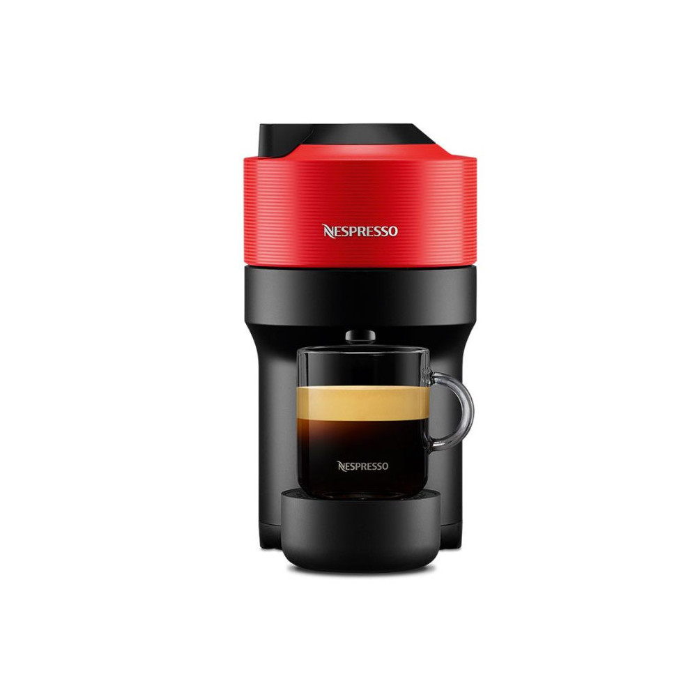 Machine à Café NESPRESSO Vertuo Pop 0.6 Litre / 1300 W / Rouge + 10 Capsules Nespresso Offertes