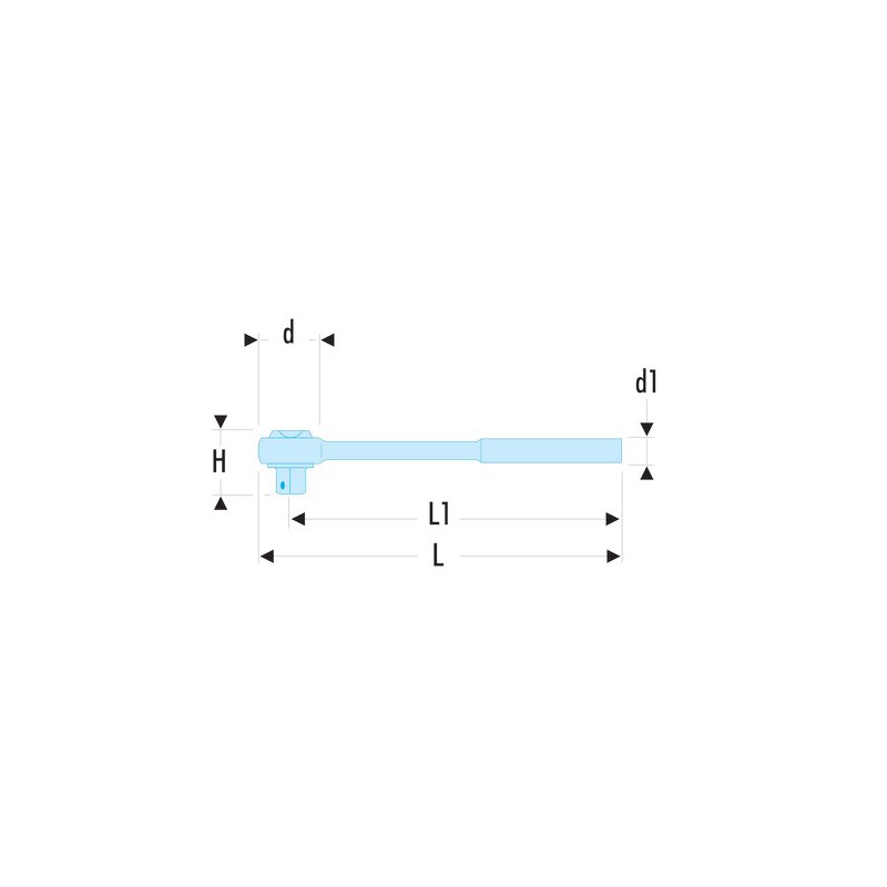 Clé à cliquet 1/2" classique Facom S.151