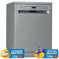 Lave vaisselle Ariston 15 Couverts / Inverter / Inox + 6 Paquets Finish Offerts