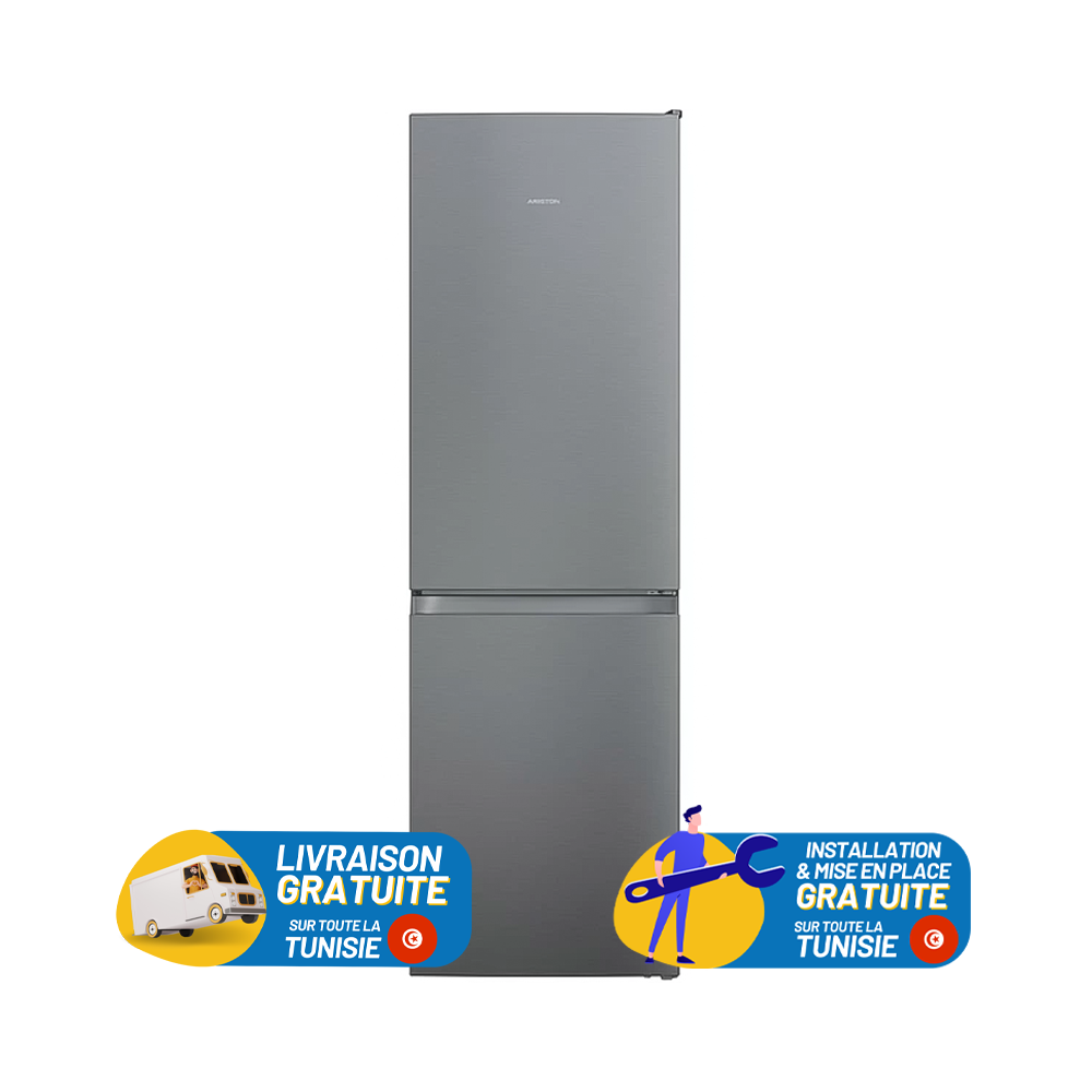 Réfrigérateur ARISTON No Frost Combiné 335 Litres / Inox