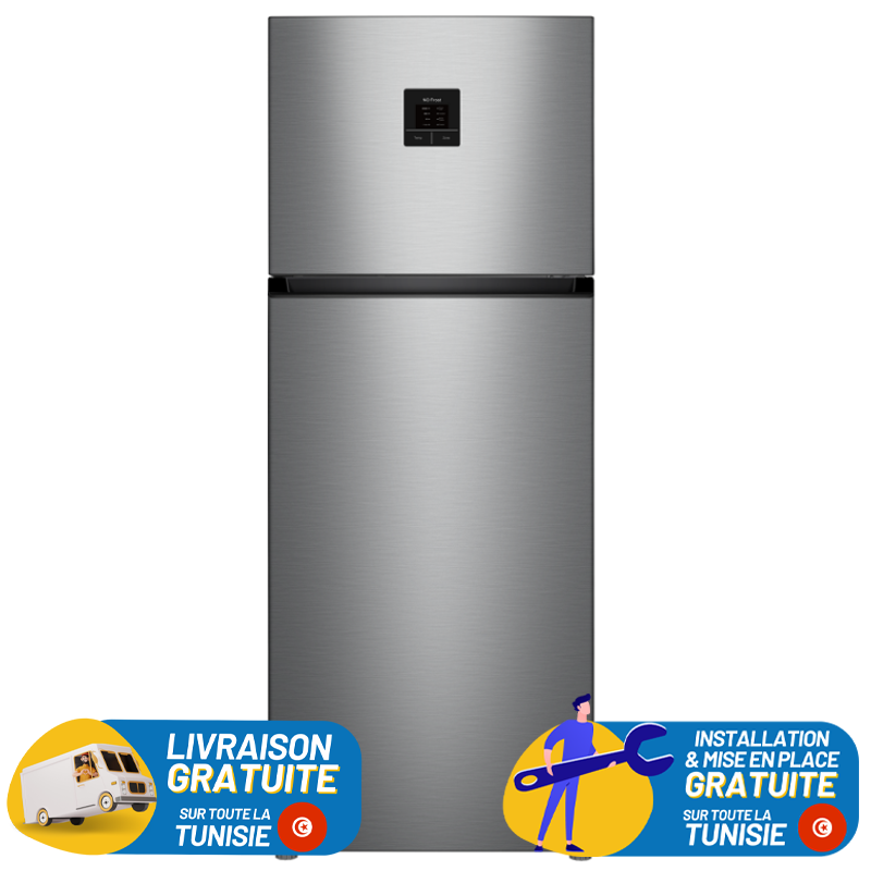REFRIGERATEUR TCL No Frost INVERTER 465 Litres INOX / Avec Afficheur