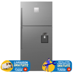 REFRIGERATEUR TCL No Frost INVERTER Double Portes 540 Litres INOX / Avec Afficheur