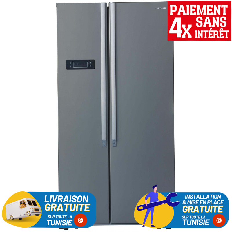 Réfrigérateur Telefunken No Forst 2 Portes Side by side 562L