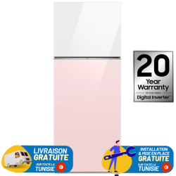 RÉFRIGÉRATEUR SAMSUNG RT47 Bespoke  / 460 LITRES / NOFROST / ROSE&BLANC
