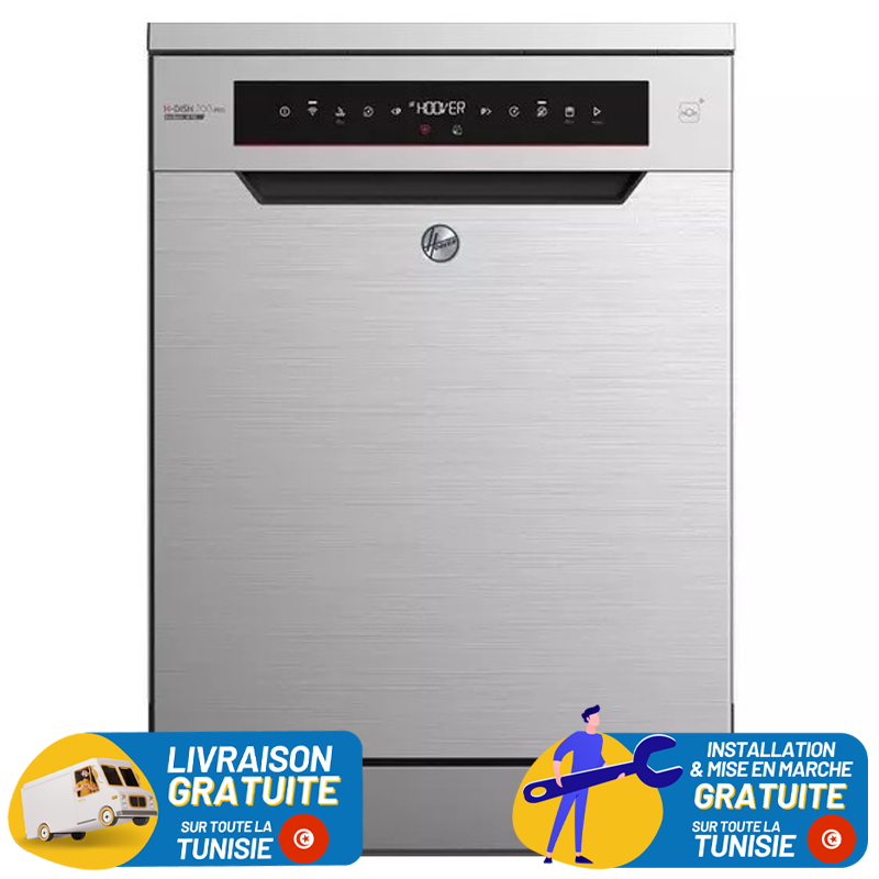 Lave vaisselle Inverter HOOVER 16 Couverts HF6B4S1PX / Inox Lave vaisselle Inverter HOOVER 16 Couverts HF6B4S1PX / Inox