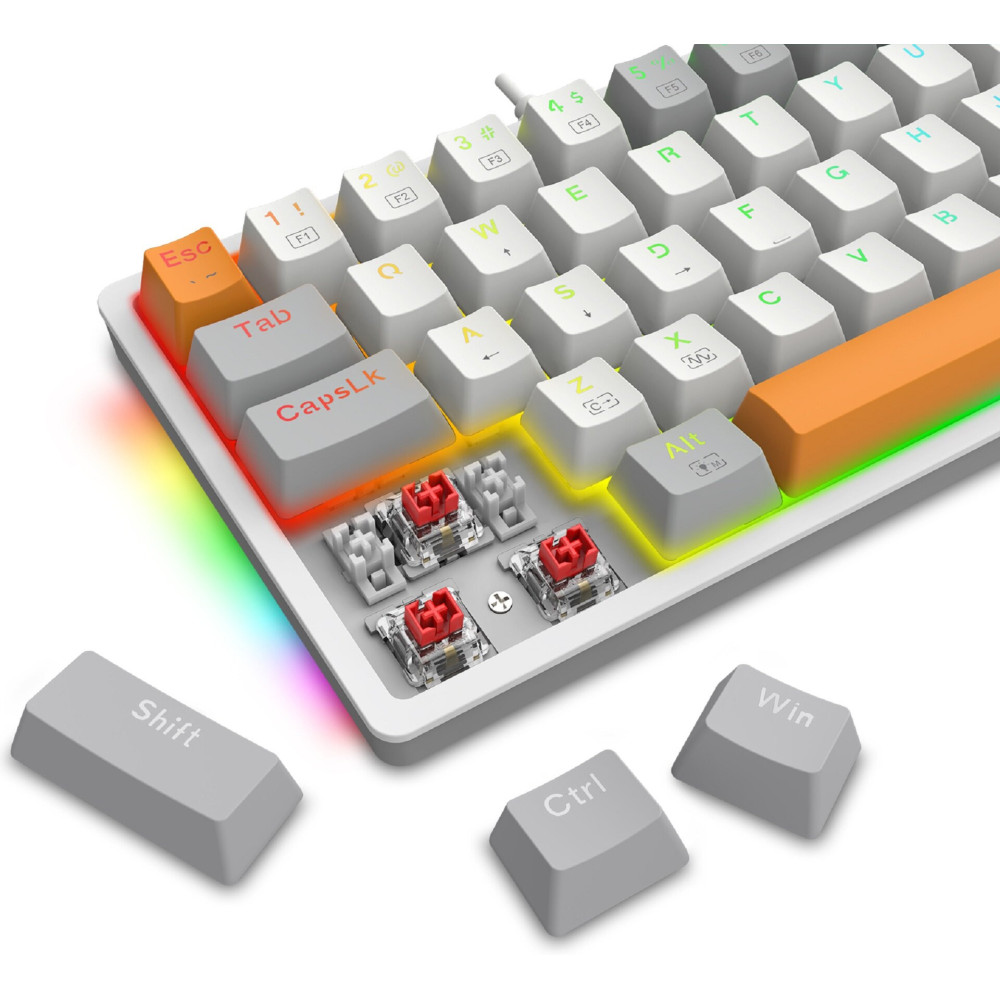 Clavier Gamer Mécanique Redragon AKALI K642WGO RGB / RED SWITCH