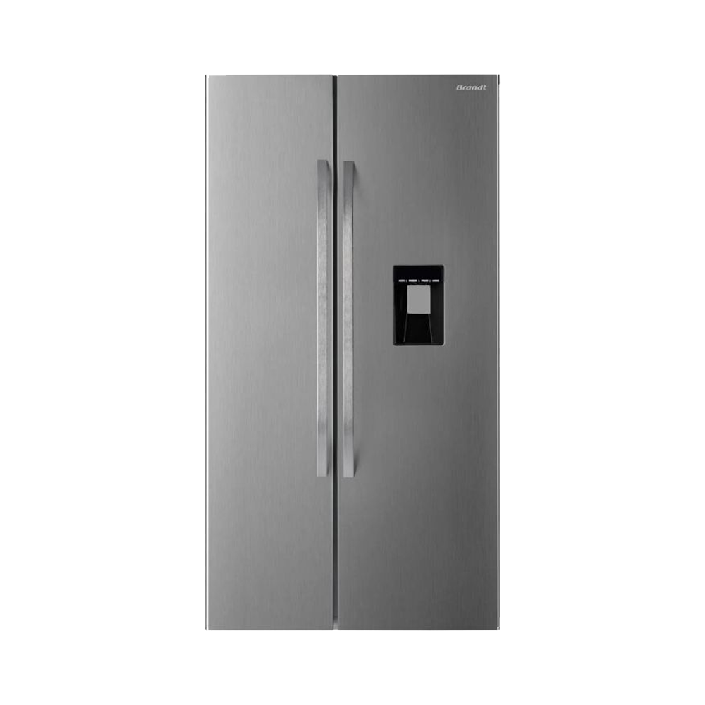 Réfrigérateur BRANDT No Frost SIDE by SIDE 529 Litres / Inox  avec Distributeur d'eau + AIR FRYER BRANDT OFFERTE