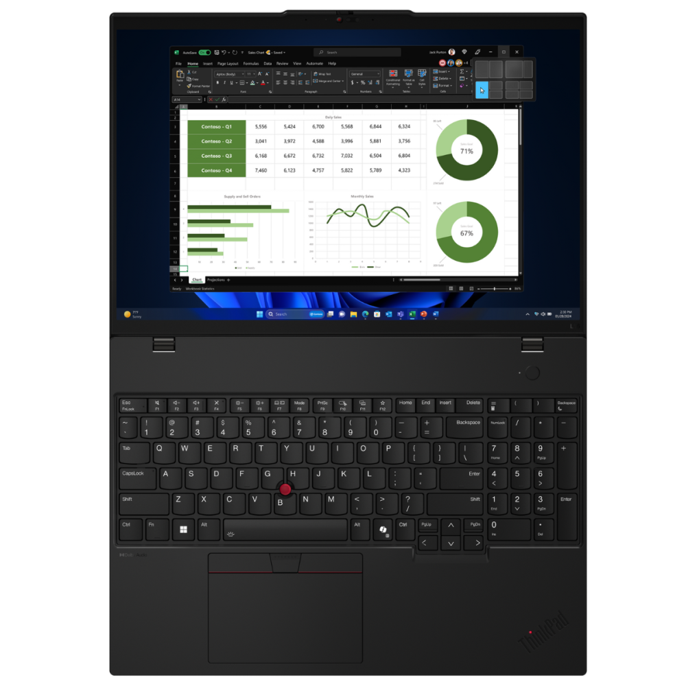 Pc Portable Lenovo ThinkPad L16 Gen 1 / Ultra 5 125U / 8 Go DDR5 / 512 Go SSD / Windows 11 Pro / Noir
