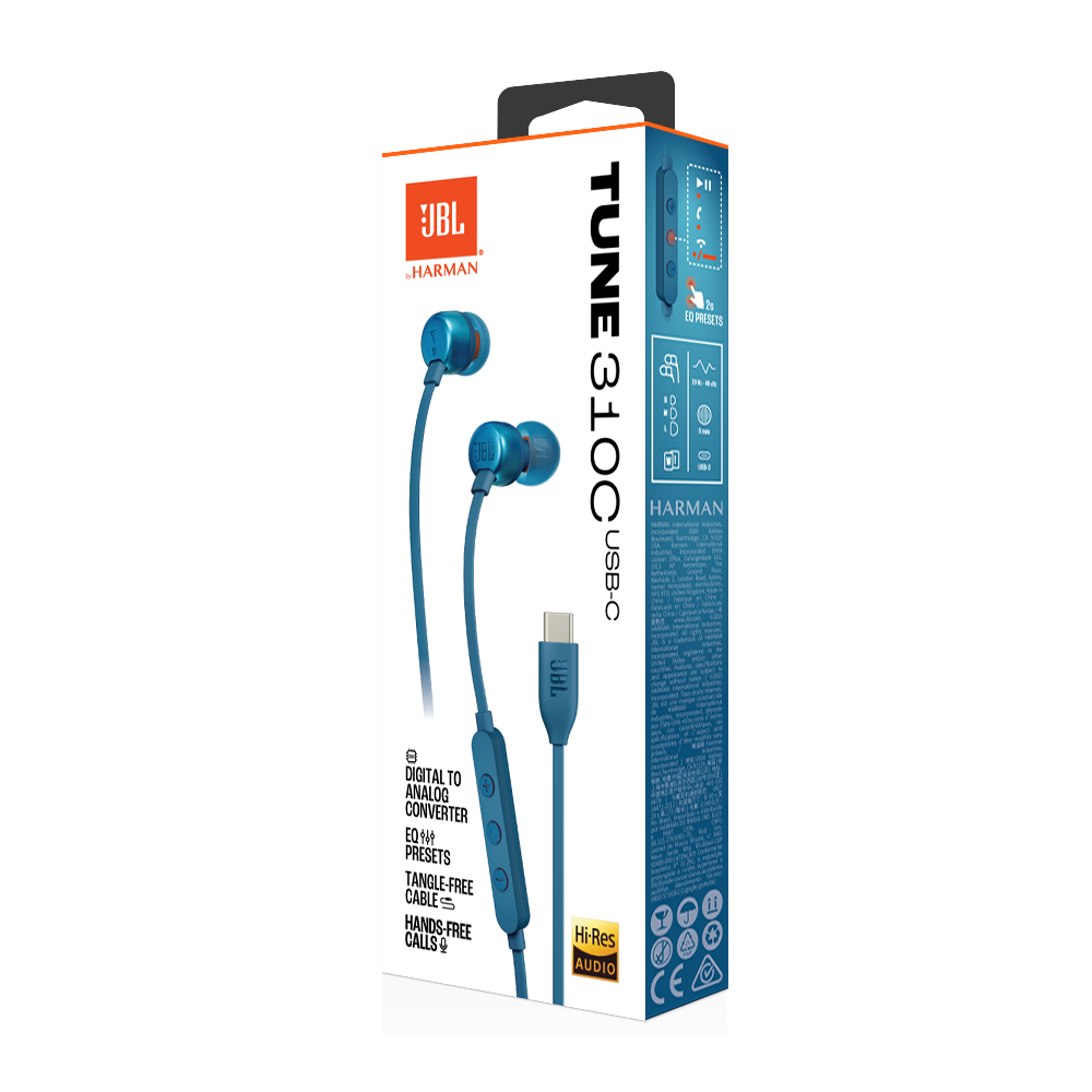 ECOUTEURS JBL Tune 310C USB / BLEU