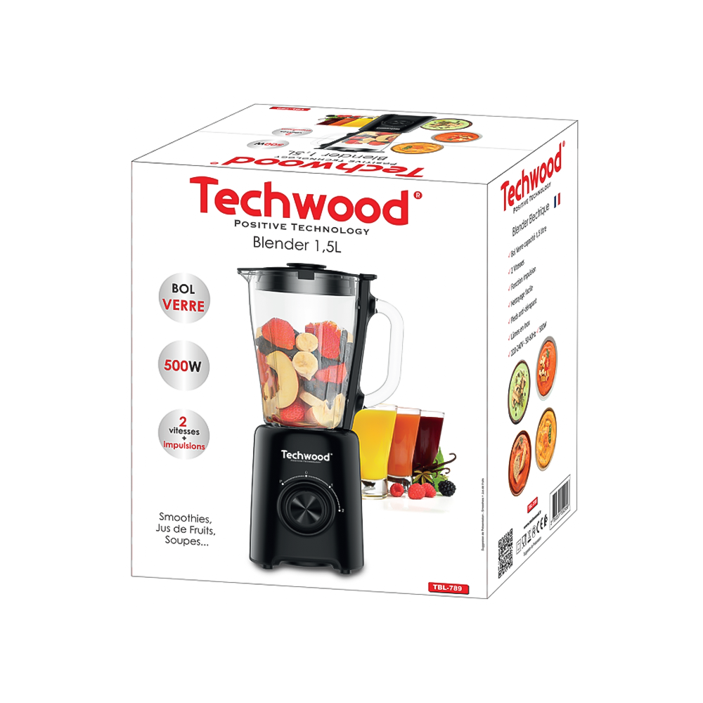 Blender TECHWOOD 500W  TBL-789 - Noir