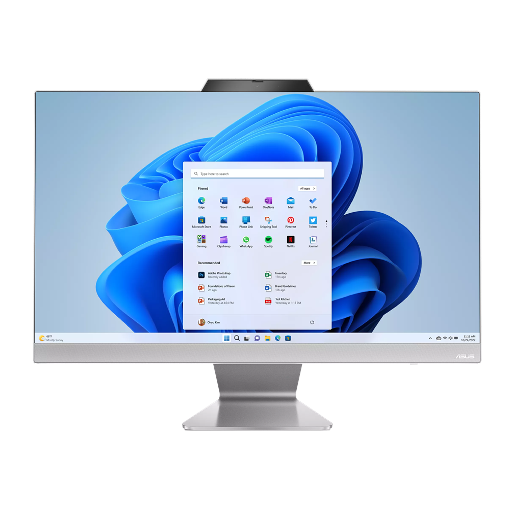 Pc de Bureau All in One ASUS M3402WFA / Ryzen 5 7520U / 8 Go DDR5 / 512 Go SSD / Windows 11 / Blanc