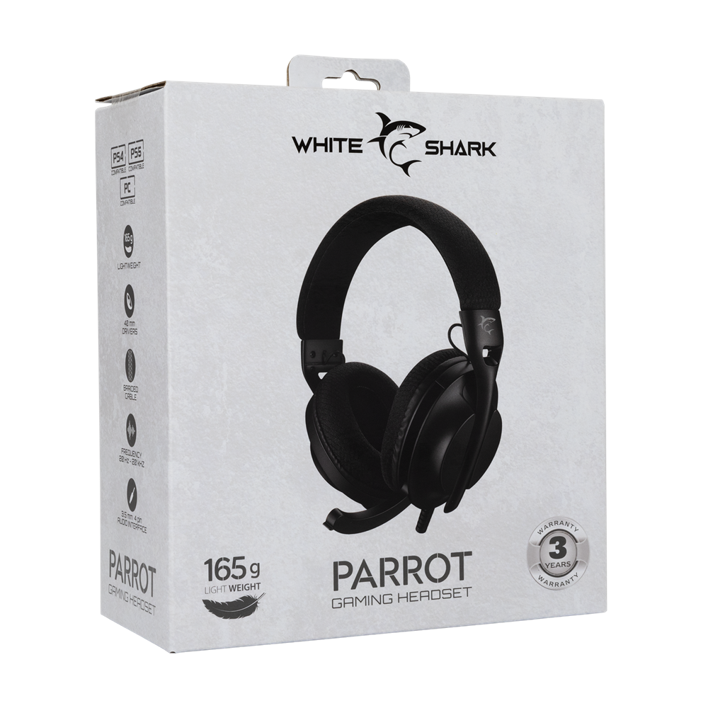 Micro-Casque Gaming White Shark PARROT GH-2440 / Noir