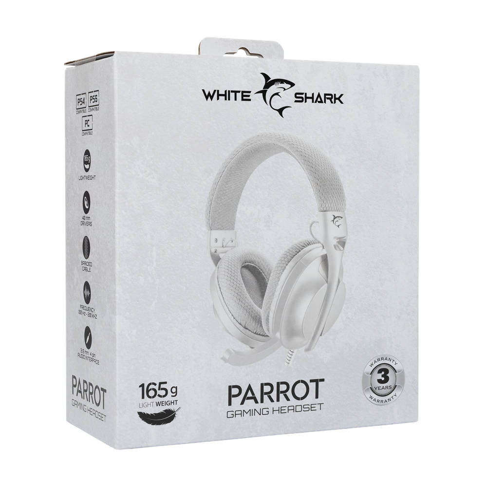 Micro-Casque Gaming White Shark PARROT GH-2440 / Blanc