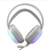 Micro-Casque Gaming Filaire White Shark PEACOCK GH-2444 / RGB / Blanc