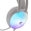 Micro-Casque Gaming Filaire White Shark PEACOCK GH-2444 / RGB / Blanc