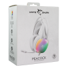 Micro-Casque Gaming Filaire White Shark PEACOCK GH-2444 / RGB / Blanc