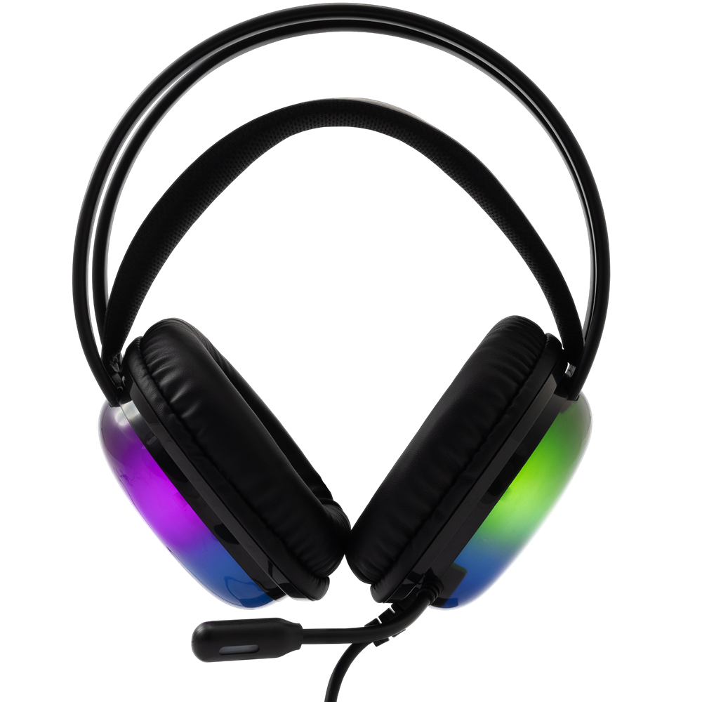 Micro-Casque Gaming Filaire White Shark PEACOCK GH-2444 / RGB / Noir