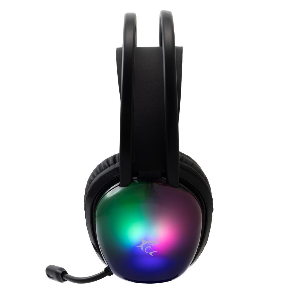 Micro-Casque Gaming Filaire White Shark PEACOCK GH-2444 / RGB / Noir